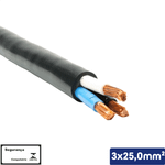 CABO PP PRETO 3X25,00 MM2 1KV -VC/X - 14510301456