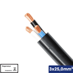 CABO PP PRETO 3X25,00 MM2 1KV -VC/X - 14510301456