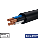 CABO PP PRETO 3X25,00 MM2 1KV -VC/X - 14510301456