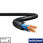 CABO PP PRETO 3X25,00 MM2 1KV -VC/X - 14510301456