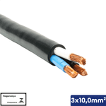 CABO PP PRETO 3X10,00 MM2 1KV -VC/X - 14510301256