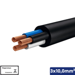 CABO PP PRETO 3X10,00 MM2 1KV -VC/X - 14510301256