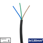 CABO PP PRETO 3X1,50 MM2 300/500V - 110206300150070