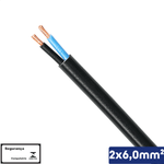 CABO PP PRETO 2X6,00 MM2 1KV -VC/X - 14510201156
