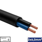 CABO PP PRETO 2X6,00 MM2 1KV -VC/X - 14510201156