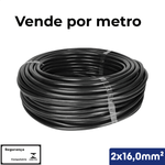 CABO PP PRETO 2X16,00 MM2 1KV -VC/X - 14510201356