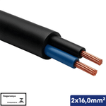 CABO PP PRETO 2X16,00 MM2 1KV -VC/X - 14510201356