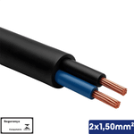 CABO PP PRETO 2X1,50 MM2 300/500V - 110206200150070