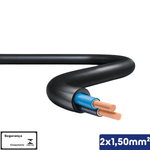 CABO PP PRETO 2X1,50 MM2 300/500V - 110206200150070