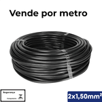 CABO PP PRETO 2X1,50 MM2 300/500V - 110206200150070