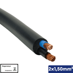 CABO PP PRETO 2X1,50 MM2 300/500V - 110206200150070