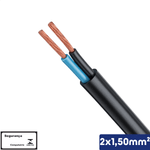 CABO PP PRETO 2X1,50 MM2 300/500V - 110206200150070