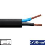 CABO PP PRETO 2X1,50 MM2 300/500V - 110206200150070