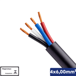 CABO PP PRETO 1KV 4X6,00MM - 14510401156 X