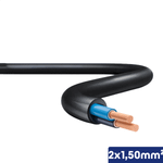 CABO PP PRETO 1KV 2X1,50 MM2 - 00404.007.002.2.23
