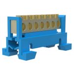 BORNEIRA 7 FUROS COM SUPORTE DIN AZUL ENERBRAS SBTN-E7N.