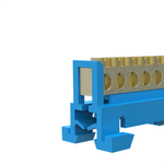 BORNEIRA 7 FUROS COM SUPORTE DIN AZUL ENERBRAS SBTN-E7N.