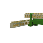 BORNEIRA 12 FUROS COM SUPORTE DIN VERDE ENERBRAS SBTN-E12T.