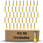TERMINAL TUBO SIMPLES 6,0MMX12MM AMARELO - 50 UNIDADES G20 TPT10612