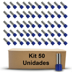 TERMINAL TUBO SIMPLES 2,5MMX18MM AZUL - 50 UNIDADES G20 TPT10218