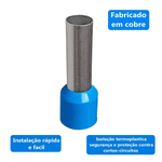 TERMINAL TUBO SIMPLES 16,0MMX18MM AZUL G20 TPT11618