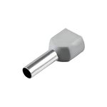 TERMINAL TUBO DUPLO 4,0MMX12MM CINZA - 50 UNIDADES G20 TPT20412