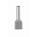 TERMINAL TUBO DUPLO 4,0MMX12MM CINZA - 50 UNIDADES G20 TPT20412