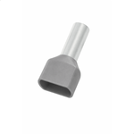 TERMINAL TUBO DUPLO 4,0MMX12MM CINZA - 50 UNIDADES G20 TPT20412