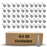 TERMINAL TUBO DUPLO 4,0MMX12MM CINZA - 50 UNIDADES G20 TPT20412