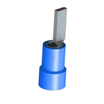 TERMINAL LAMINA 16MM AZUL G20 TPL11616