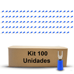 TERMINAL GARFO 1,5-2,5MM - 5,3MM AZUL - 100 UNIDADES G20 TPG10205