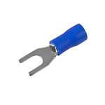TERMINAL GARFO 1,5-2,5MM - 3,7MM AZUL - 100 UNIDADES G20 TPG10203