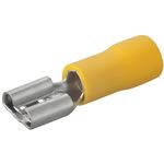 TERMINAL FEMEA 4,0-6,0MM - 25,0MM AMARELO - 100 UNIDADES G20 TPF10625