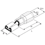 TERMINAL FEMEA 1,5-2,5MM - 21,0MM AZUL - 100 UNIDADES G20 TPF10221