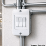 TAMPA GRANDE 3 TECLAS BRANCO VICAP VT3T100B