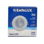 SPOT REDONDO MR11 3W 6.000K BIVOLT 75/75/40 EMPALUX SL30326