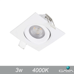 SPOT LED QUADRADO 3W 4000K  GAYA 9978