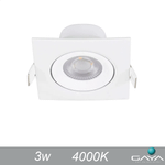 SPOT LED QUADRADO 3W 4000K  GAYA 9978