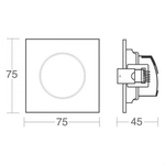 SPOT LED EMBUTIR QUADRADO MR11 3W 6500K  TASCHIBRA 15090192