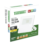 REFLETOR TR LED 10W SLIM 3000K BRANCO TASCHIBRA 15030062-01
