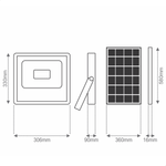 REFLETOR LED SOLAR TR SUN 100W 6500K PRETO  TASCHIBRA 15030099-02