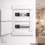QUADRO EMBUTIR OURO BOX 24 DIN POR  STECK SCM24OBR