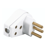 PLUGUE ANGULAR 2P+T 10A 250V BRANCO  TRAMONTINA 57402010