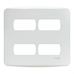 PLACA 4X4 4 POSTOS SEPARADOS BR MILUZ BOSSA  SCHNEIDER ELECTRIC S3B77440