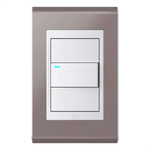 PLACA 4X2 3 POSTOS CONCEPT BRANCO/CHAMPANHE REFINATTO WEG 13978138