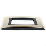 PLACA 4X2 3 POSTOS  CONCEPT PRETO/OURO REFINATTO WEG 13978176