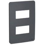 PLACA 4X2 2 POSTOS STELLAR BLACK ORION ESSENCE SCHNEIDER ELECTRIC S730121294