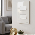 PLACA 4X2 2 POSTOS SEPARADOS BRANCO PURO DECOR SCHNEIDER ELECTRIC PRM044221