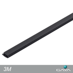 PERFIL SLIM EMBUTIR PRETO 3 METROS  GAYA 1212