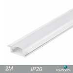 PERFIL SLIM EMBUTIR BRANCO IP20 2 METROS  GAYA 9343